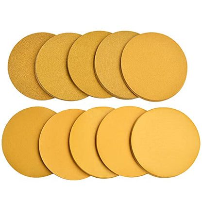 6-Inch No-Hole Hook & Loop Sanding Discs 60-800 Mixed Grit, 100-Pack (100 Count)