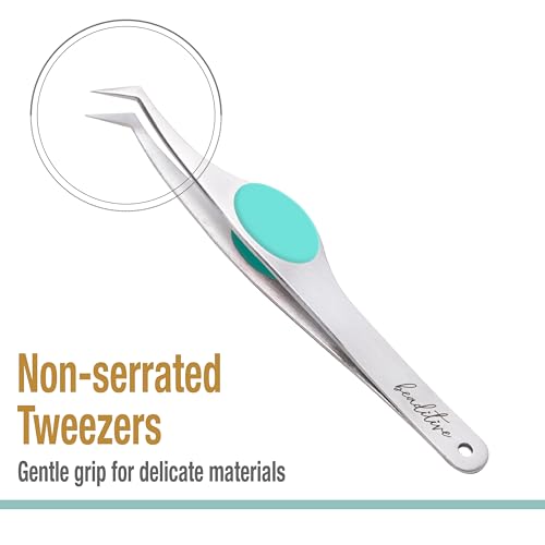 High Precision Angled Tip Tweezers with Cushion Grip