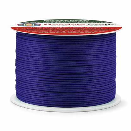 1mm Dark Indigo Cotton Waxed Cord for Jewelry Making (327 Foot)