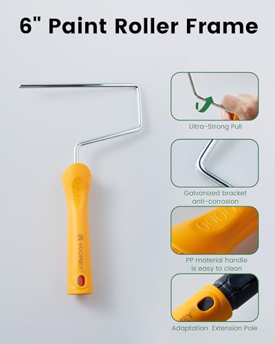15 Pcs 6 Inch Paint Roller Kit with Small Paint Roller