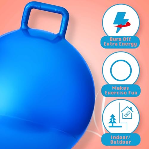 3 Pcs 18 Inch Bouncing Ball with Handle (3 Count)