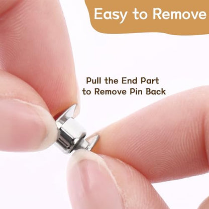 100Pcs Metal Locking Pin Backs for Enamel Lapel Badges