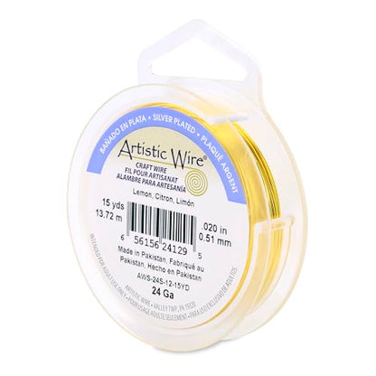 22 Gauge Silver Plated Tarnish Resistant Colored Copper Craft Wire
