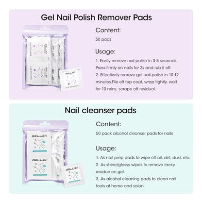 Nail Cleanser Pads and Polish Remover Pads 100 Pack (100 Count)