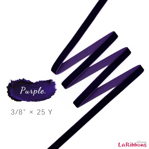 Purple Thin Velvet Ribbon