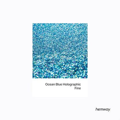 Resin Glitter Ocean Blue Holographic 100g Fine (3.5274 Ounce)