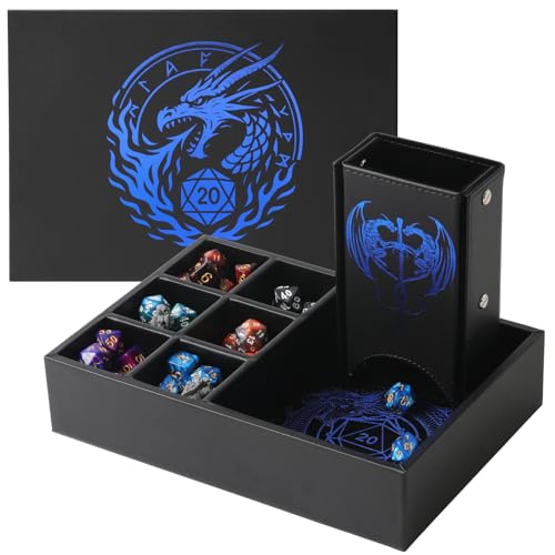 DND Dice Tray and Dice Tower with Storage