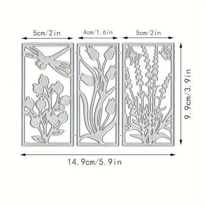 Flowers Metal Cutting Die for Scrapbooking (3 Count)