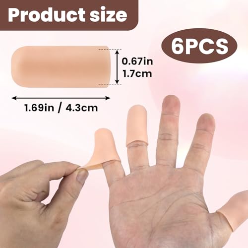 6 Pcs Gel Finger Cots (6 Count)