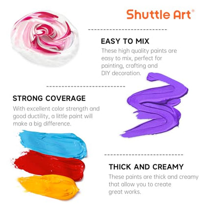 12 Colors Acrylic Paint (101.4 Fl Oz)