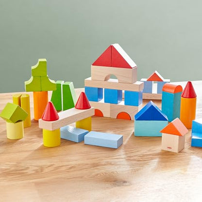 Colored Wooden Building Blocks