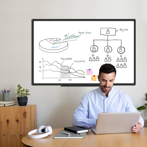 XBoard Magnetic White Board Dry Erase 48 x 31 Inches