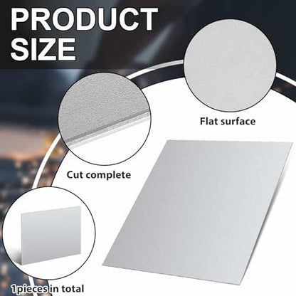 1 Pcs Mild Steel Sheet Cold Rolled 18 Gauge Metal Plate Weldable Metal Sheets for Professional Industrial DIY Use