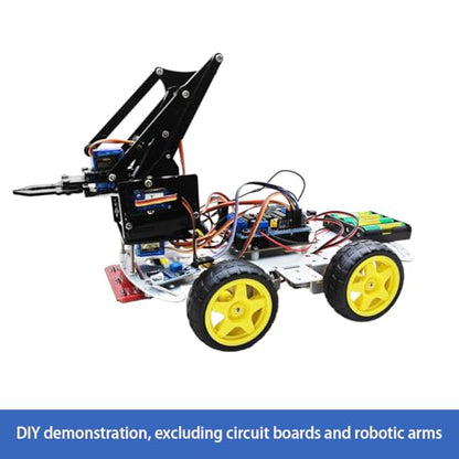 DIY Robot Smart Car Metal Chassis Kit 4WD Car Arduino Programming Kit with TT Motor Speed Encoder Learn Arduino