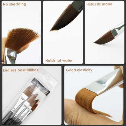 Watercolor Dagger Brush Set (4 Count)
