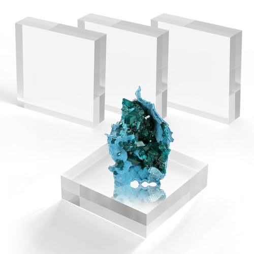 4 Pcs 3 X 3 X 1 Inch Acrylic Blocks (4 Count)