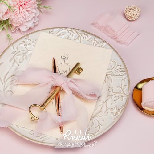 Pale Blush Pink Chiffon Ribbon 1 (60 Foot)