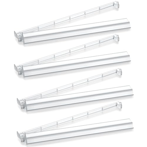 4 PCS Clear Acrylic American Majiang Tile Racks with Pushers (4 Count)
