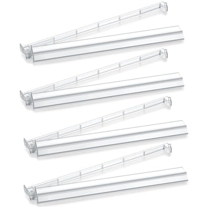 4 PCS Clear Acrylic American Majiang Tile Racks with Pushers (4 Count)