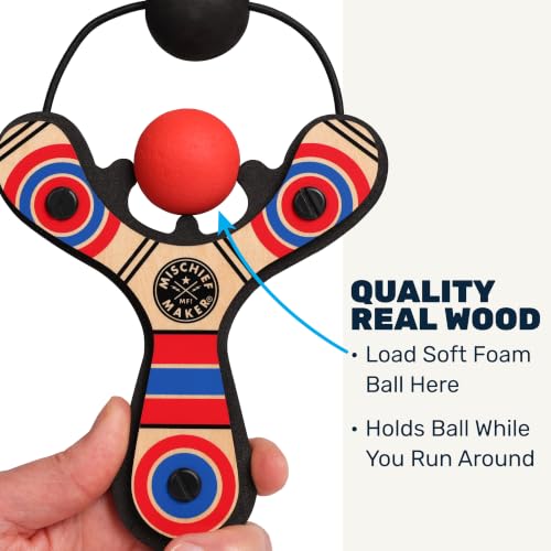 Mischief Maker® Wooden Slingshot for Kids with Soft Foam Balls (4 Count)