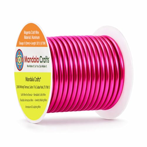 8 Gauge Magenta Anodized Aluminum Craft Wire