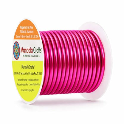 8 Gauge Magenta Anodized Aluminum Craft Wire