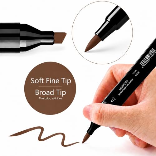 6 Pack Skin Tone Brown Alcohol Markers (6 Count)