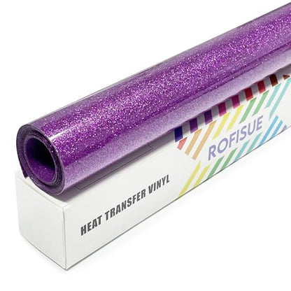 Deep Purple Glitter Heat Transfer Vinyl 12"×6FT
