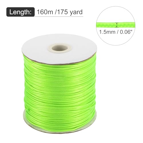 Waxed Cord 1.5mm Waxed Polyester Cord 175 Yard Wax String for Bracelet Making