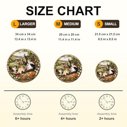 Cat Manor Puzzles Adults Gifts Wooden 270 Pieces 13.4 * 13.4in (270 Count)