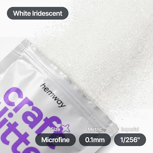 Craft Glitter White Iridescent 100g Microfine Glitter (100 Gram)