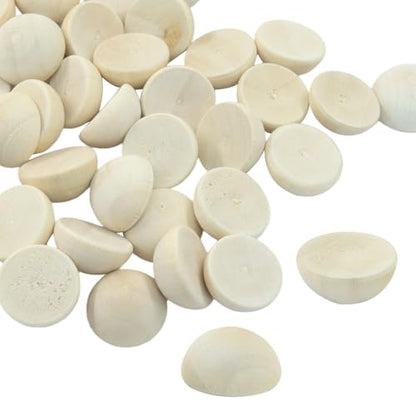 Half Wooden Beads