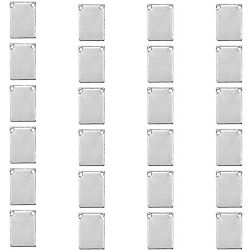 Premium Metal Stamping Rectangle Blanks for Metal Stamping and Jewelry Making (24 Count)