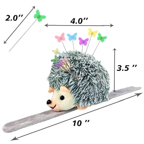 Cute Hedgehog Wrist Pin Cushion for Sewing with Magnetic