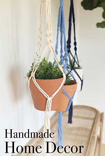 Macrame Kit Makes 3 DIY Plant Hangers for Teens & Adult Beginners (3 Count)