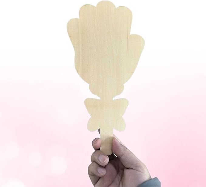 2Pcs Personalized Flower Handprint Craft,Mother’s Day Wooden Sign Gift from Kids,Custom Mother's Day Craft,Handmade Flower Keepsake,DIY MothersDay Handprint Art,Gifts for Mom,Nana Gifts