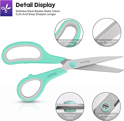 24 Pack 8" Heavy Duty Scissors in Bulk (3 Count)