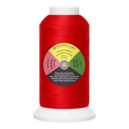 Red Tex 90 Polyester Heavy Duty Thread for Upholstery