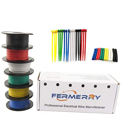 16 AWG Stranded Wire Spool 25ft Each 6 Colors (150 Foot)