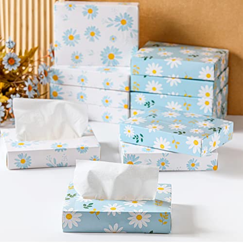24 Packs 960 Sheets Tissue Cube Car Facial Boxes Disposable Facial Travel Tissues Holder Soft Watercolor Boxes 2 Ply 40 Sheets for Wedding Household Car Kitchen Bathroom (960 Count)