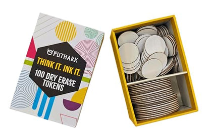 Dry Erase Reusable DND Tokens for RPG and MTG Counters (100 Count)