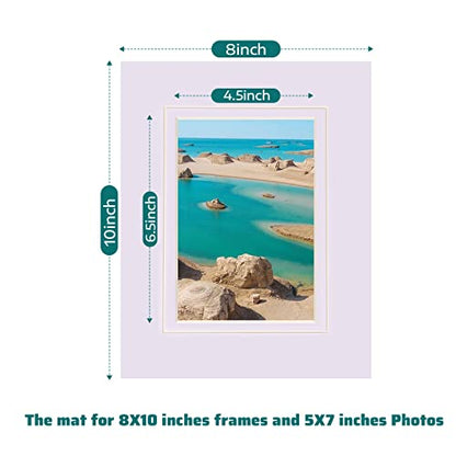 10 Pack Acid Free White Picture Frame Mats