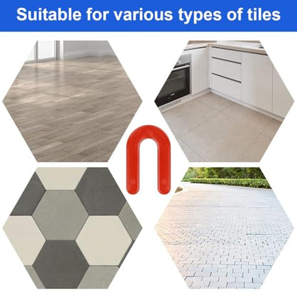 500 Pcs Horseshoe Shims U Shape Plastic Shims Tile Spacers 1