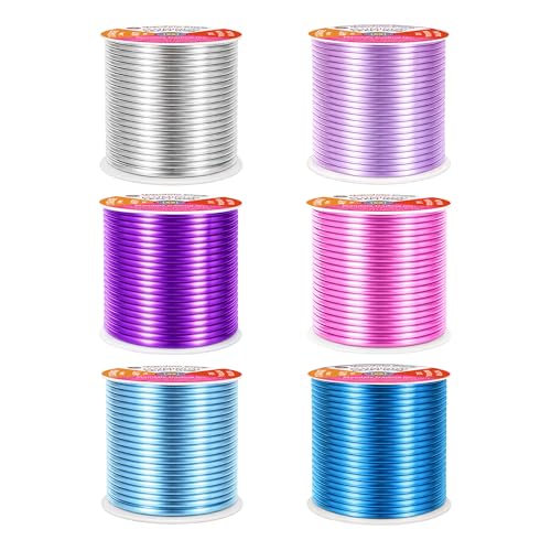 12 GA Turquoise Pink Assorted Anodized Aluminum Craft Wire (360 Foot)