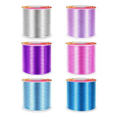 12 GA Turquoise Pink Assorted Anodized Aluminum Craft Wire (360 Foot)