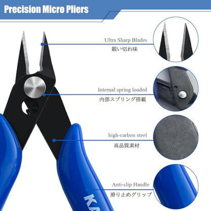 Micro Wire Cutters with Spring (5 Count)