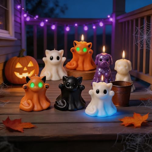 2 Pack Ghost Cat & Dog Candle Mold (2 Count)