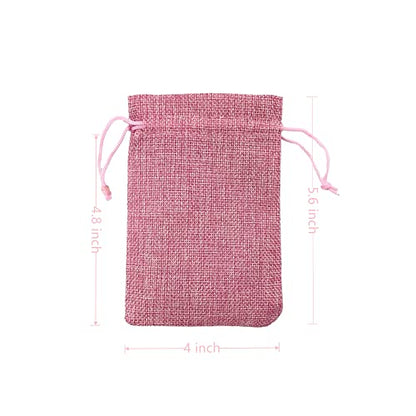 Pack of 25 Burlap Gift Bags with Drawstring Linen Jewelry Pouches Wedding Hessian Jute Bags for Birthday and Treat Pouches Party Wedding Favors Gift