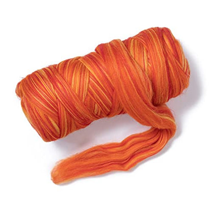 Multi Colored Natural Wool roving