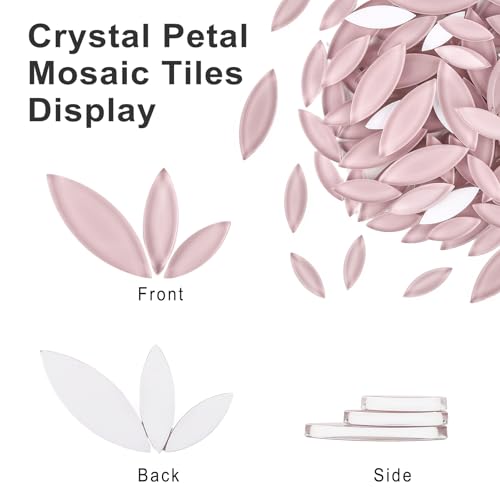 Pink Leaf Mosaic Tiles for Crafts Bulk